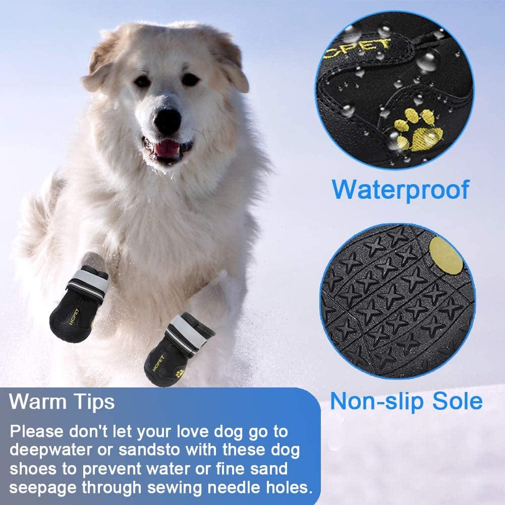 Dog Snow Boots Dog Shoes for Medium Large Dogs Dog Booties for Winter Waterproof Dog Boots & Paw Protectors Dog Winter Boots with Adjustable Reflective Straps Durable Anti-Slip Shoes for Dogs Animals & Pet Supplies > Pet Supplies > Dog Supplies > Dog Apparel Teamoo   
