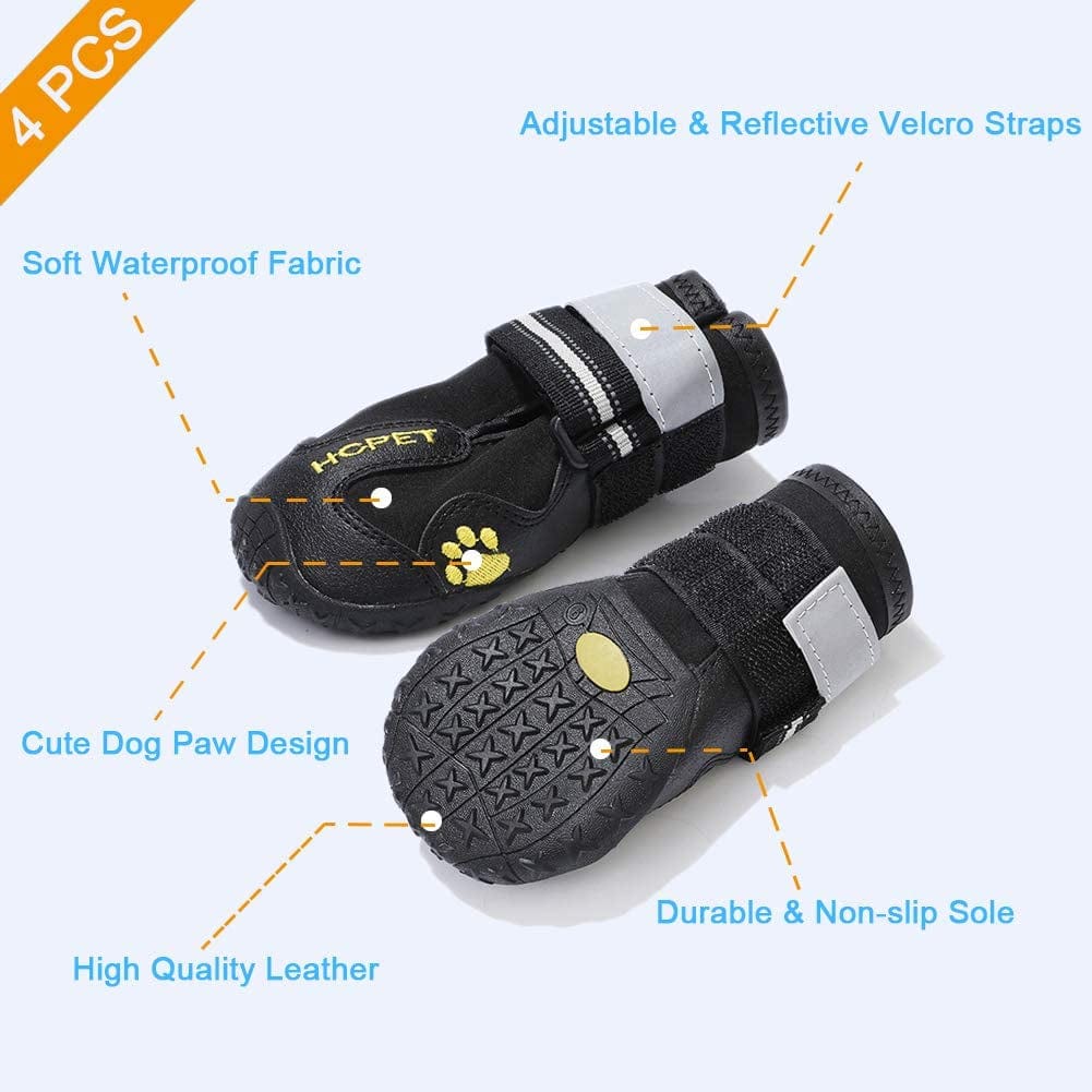 Dog Snow Boots Dog Shoes for Medium Large Dogs Dog Booties for Winter Waterproof Dog Boots & Paw Protectors Dog Winter Boots with Adjustable Reflective Straps Durable Anti-Slip Shoes for Dogs Animals & Pet Supplies > Pet Supplies > Dog Supplies > Dog Apparel Teamoo   