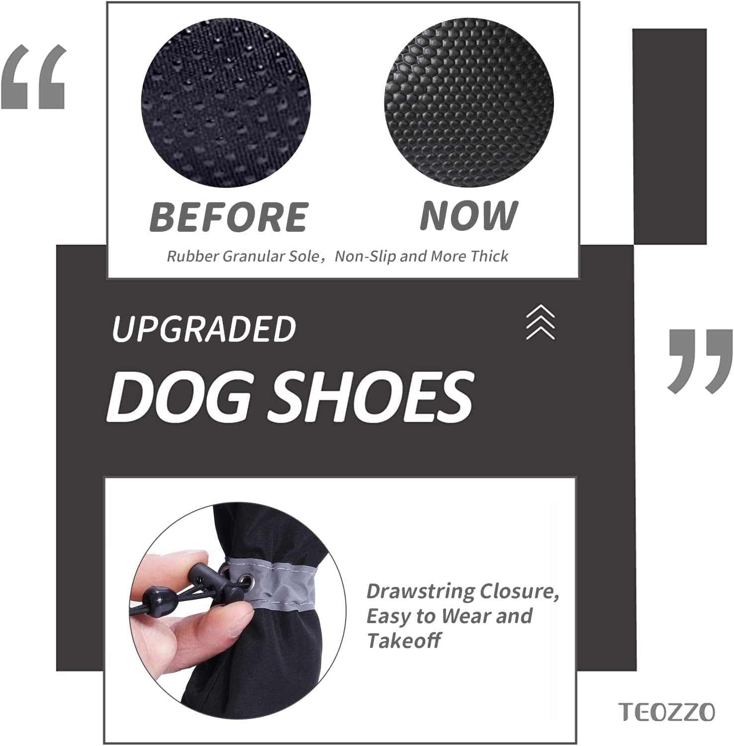 Dog Snow Boots Dog Shoes for Small Medium Size Dogs Booties Paw Protector Warm Pet Boots for Puppies 4Pcs Animals & Pet Supplies > Pet Supplies > Dog Supplies > Dog Apparel TEOZZO   