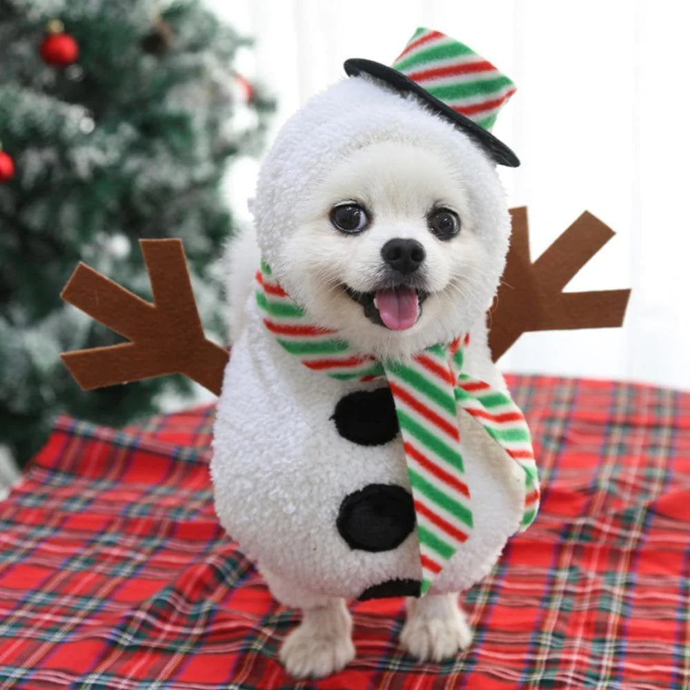 Dog Snowman Costume Large Christmas Costume Funny Pet Dogs Cats Clothes Apparel Party Dress up Clothing Christmas Animals & Pet Supplies > Pet Supplies > Cat Supplies > Cat Apparel MAXCOZY   