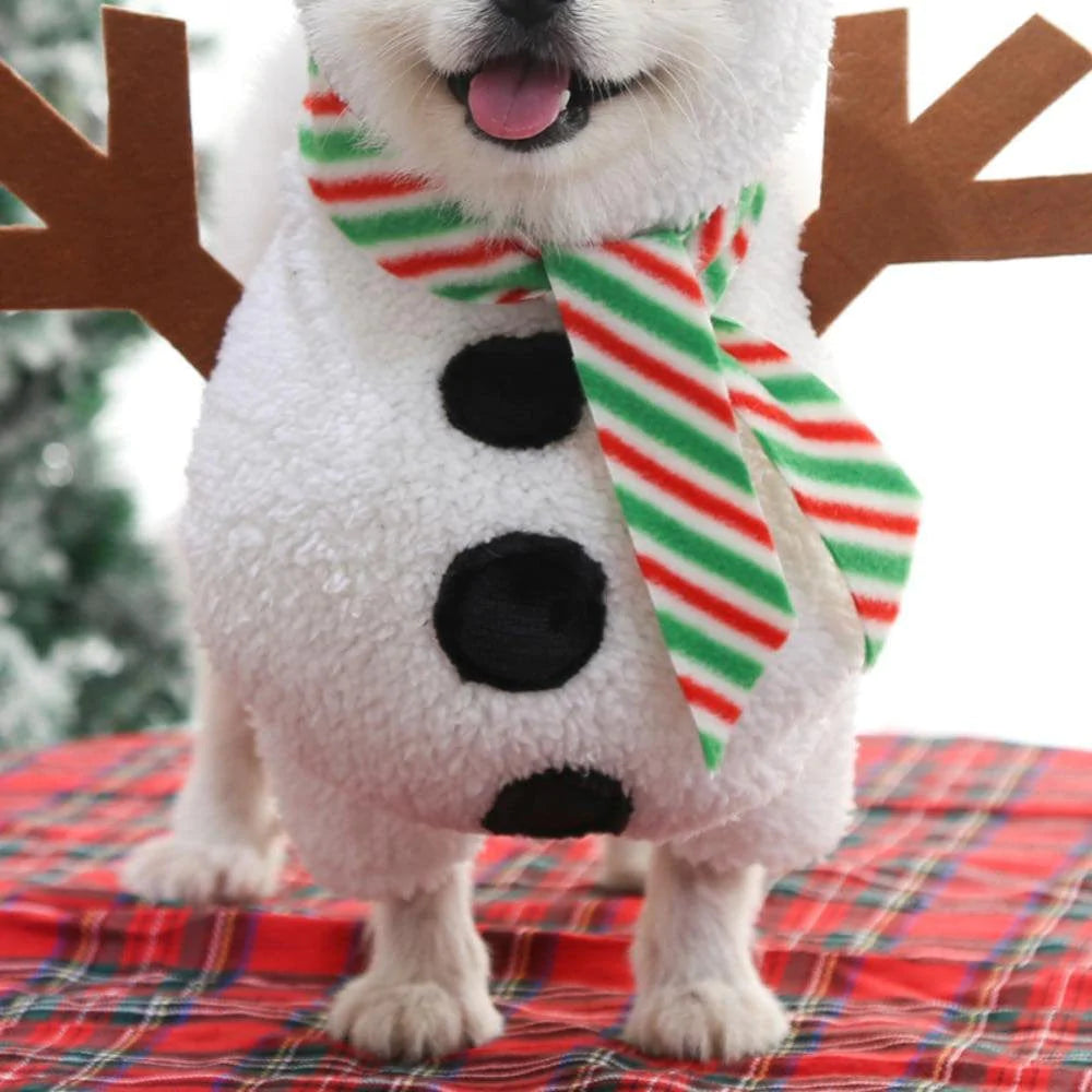 Dog Snowman Costume Large Christmas Costume Funny Pet Dogs Cats Clothes Apparel Party Dress up Clothing Christmas