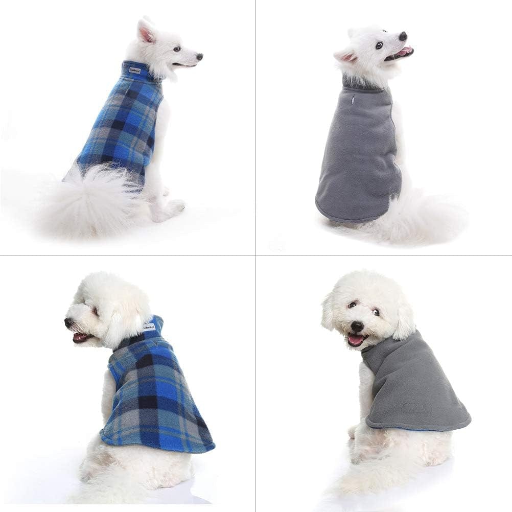 Dog Winter Coat Clothes Reversible Fleece Jacket Warm Coats Windproof Christmas Costume Xmas Gifts for Cold Weather Wearing Animals & Pet Supplies > Pet Supplies > Dog Supplies > Dog Apparel SAILE   