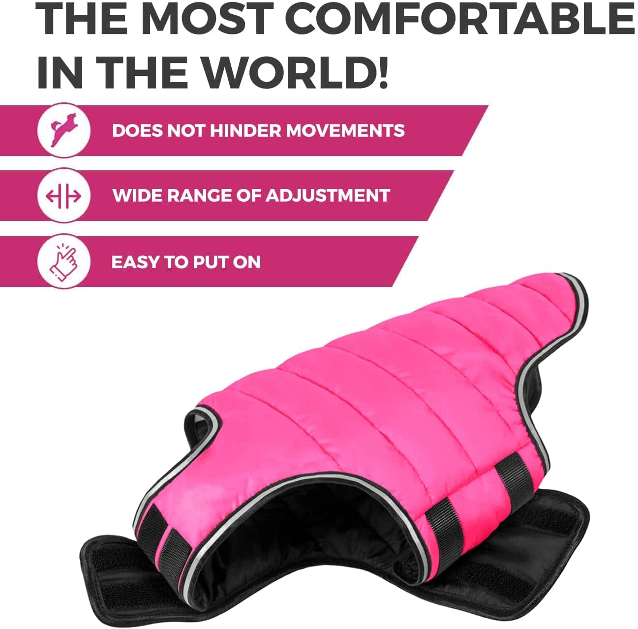 Dog Winter Coat for Small, Medium & Large Dogs - Waterproof Dog Warm Jacket for Cold Weather - Snow Dog Puffer Vest Boys & Girls - Adjustable Doggie Coat with Velcro - Winter Clothes All Breed - Pink Animals & Pet Supplies > Pet Supplies > Dog Supplies > Dog Apparel COLLAR COMPANY   