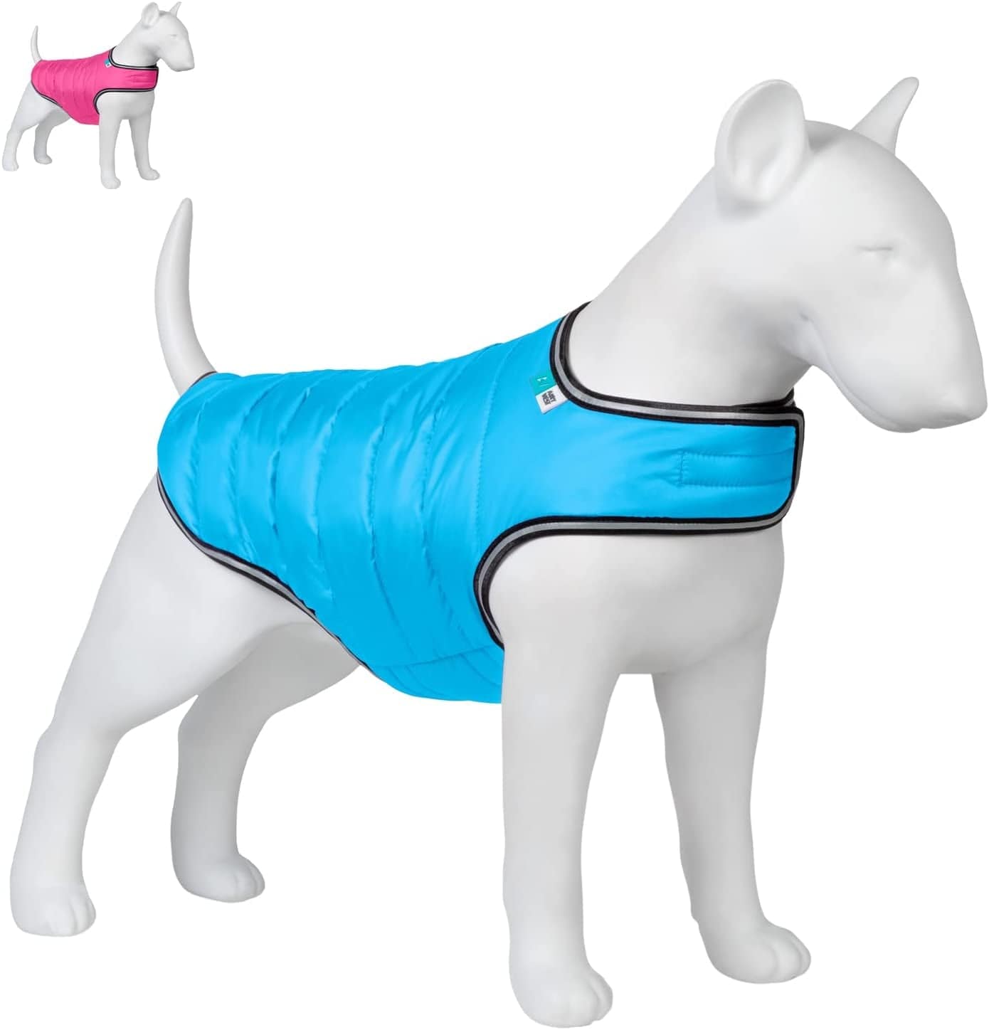 Dog Winter Coat for Small, Medium & Large Dogs - Waterproof Dog Warm Jacket for Cold Weather - Snow Dog Puffer Vest Boys & Girls - Adjustable Doggie Coat with Velcro - Winter Clothes All Breed - Pink Animals & Pet Supplies > Pet Supplies > Dog Supplies > Dog Apparel COLLAR COMPANY Blue Small 