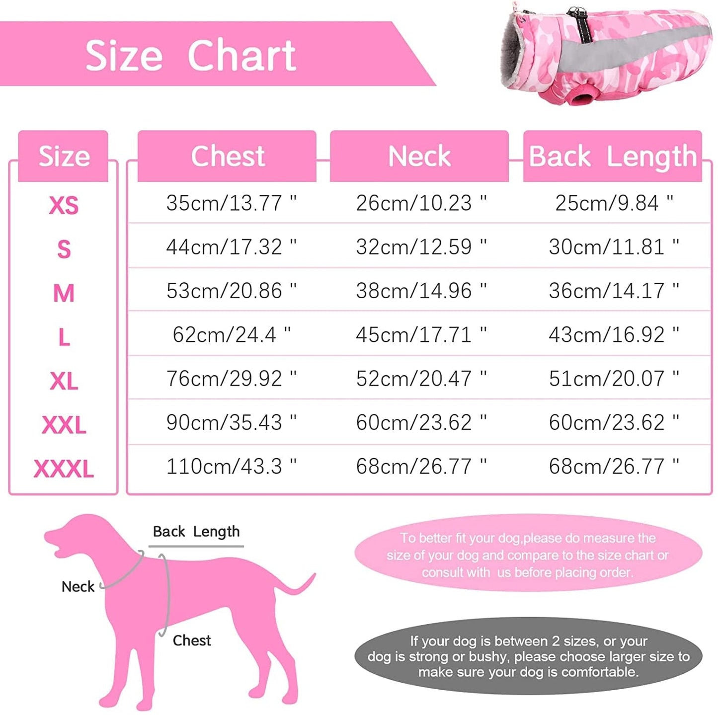 Dog Winter Coat, FUAMEY Soft Fleece Lined Warm Dog Jacket Winter Waterproof Windproof Camouflage Dog Fleece Vest for Cold Weather, Reflective Cozy Dog Coat Dog Apparel for Small Medium Large Dogs Animals & Pet Supplies > Pet Supplies > Dog Supplies > Dog Apparel FUAMEY   