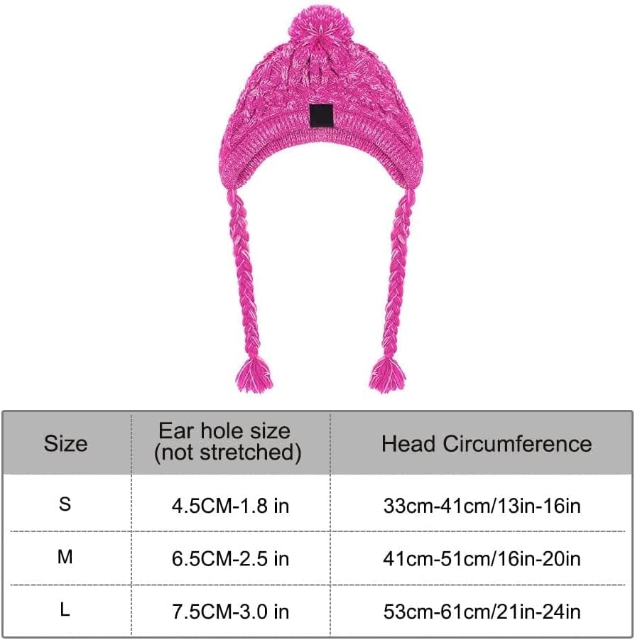 Dog Winter Hat, Knit Dog Beanie Dogs Snood Headwear with Ear Holes for –  KOL PET