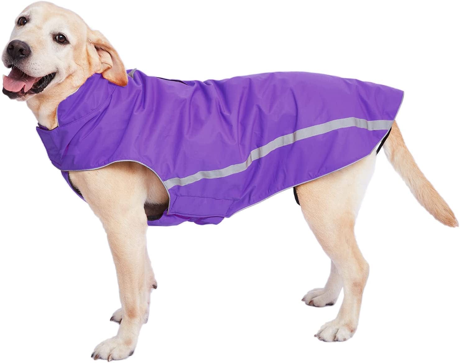 Dog Winter Jacket - Cozy Reflective Waterproof Dog Winter Coat Windproof Warm Winter Dog Jacket Comfortable Dog Apparel for Cold Weather Unique Stylish for Large Dogs Walking Hiking Travel Blue 6XL Animals & Pet Supplies > Pet Supplies > Dog Supplies > Dog Apparel Dociote Purple 6XL(Back Length 30.7") 