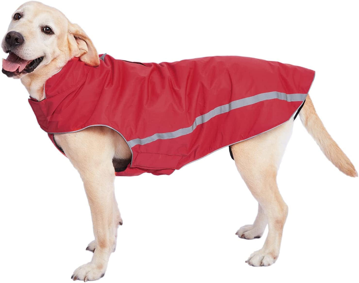 Dog Winter Jacket - Cozy Reflective Waterproof Dog Winter Coat Windproof Warm Winter Dog Jacket Comfortable Dog Apparel for Cold Weather Unique Stylish for Large Dogs Walking Hiking Travel Blue 6XL Animals & Pet Supplies > Pet Supplies > Dog Supplies > Dog Apparel Dociote Red 5XL(Back Length 27") 
