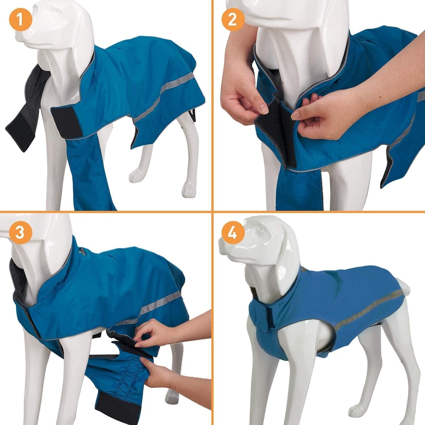 Dog Winter Jacket - Cozy Reflective Waterproof Dog Winter Coat Windproof Warm Winter Dog Jacket Comfortable Dog Apparel for Cold Weather Unique Stylish for Large Dogs Walking Hiking Travel Blue 6XL Animals & Pet Supplies > Pet Supplies > Dog Supplies > Dog Apparel Dociote   