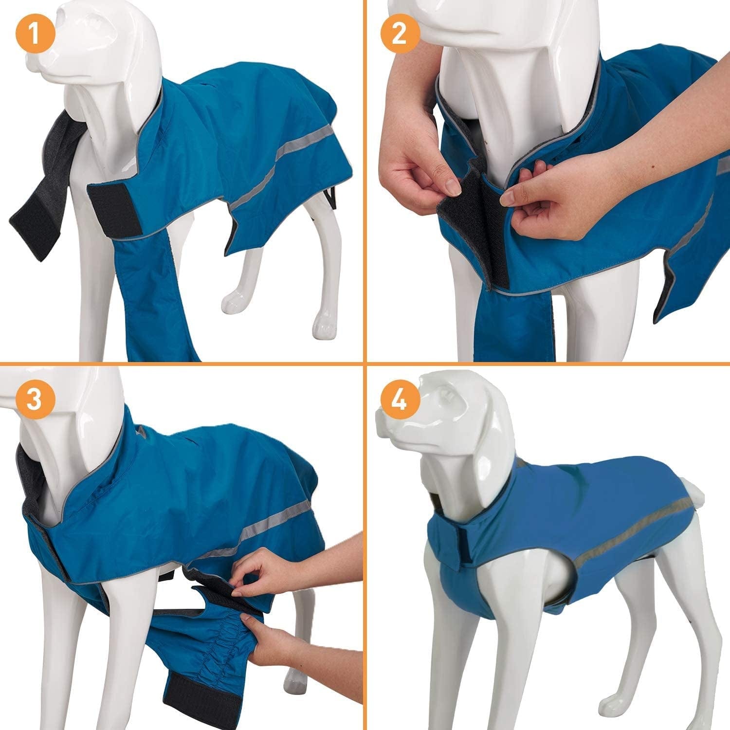 Dog Winter Jacket - Cozy Reflective Waterproof Dog Winter Coat Windproof Warm Winter Dog Jacket Comfortable Dog Apparel for Cold Weather Unique Stylish for Large Dogs Walking Hiking Travel Blue 6XL Animals & Pet Supplies > Pet Supplies > Dog Supplies > Dog Apparel Dociote   
