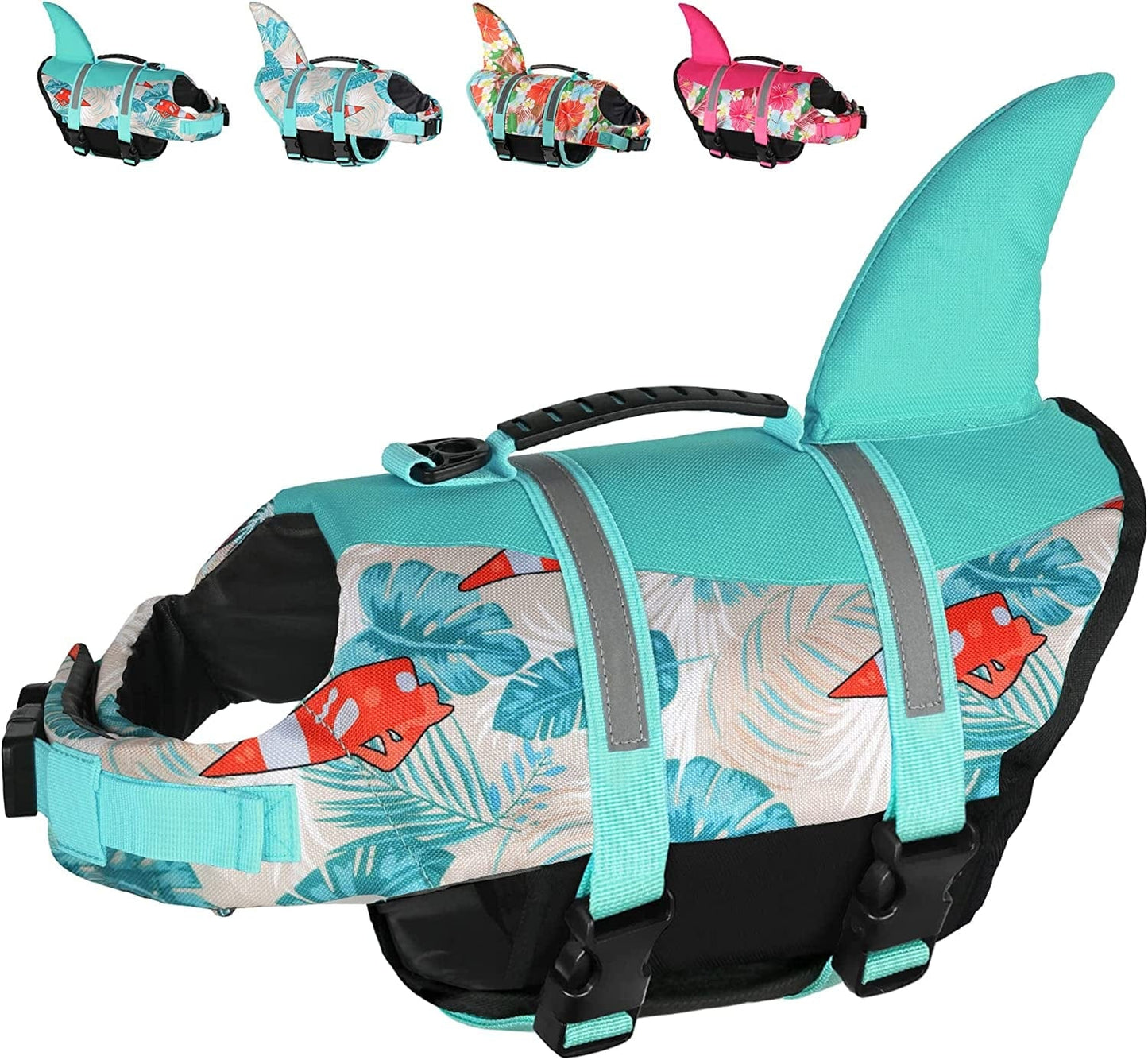 Dogcheer Dog Life Jacket Large, Dog Shark Life Vest Adjustable Pet Floatation Vest Swimsuit, Puppy Swim Vest Dog PFD Lifesaver for Swimming Pool Beach Boating Animals & Pet Supplies > Pet Supplies > Dog Supplies > Dog Apparel Dogcheer Sailboat Blue Small 