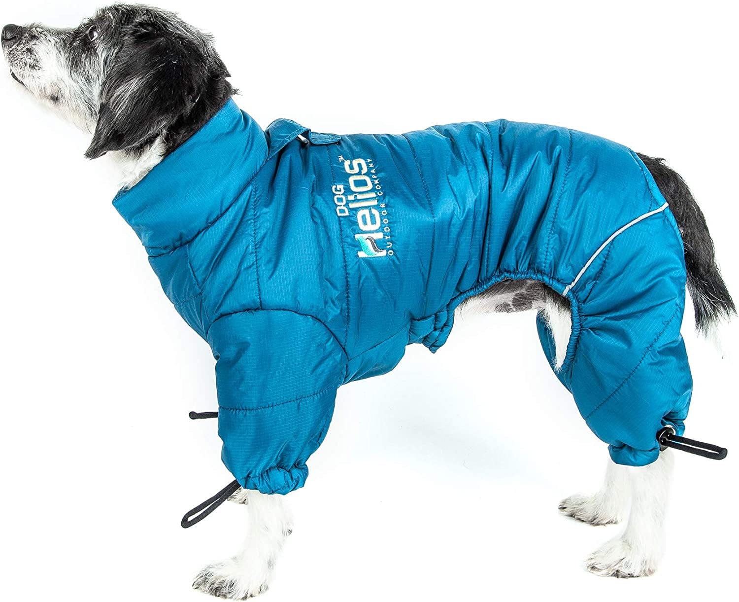 DOGHELIOS 'Thunder-Crackle' Full-Body Bodied Waded-Plush Adjustable and 3M Reflective Pet Dog Jacket Coat W/ Blackshark Technology, Medium, Blue Wave Animals & Pet Supplies > Pet Supplies > Dog Supplies > Dog Apparel Pet Life, LLC. Blue Wave 1 XL