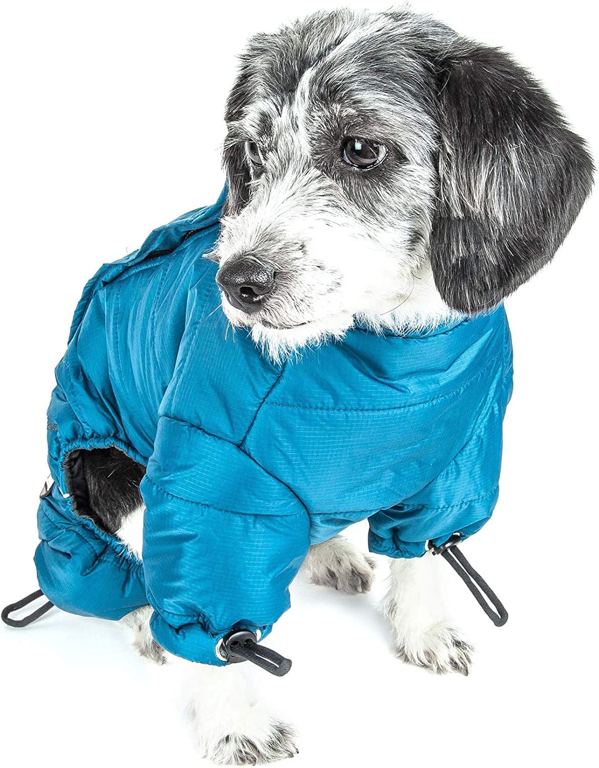 DOGHELIOS 'Thunder-Crackle' Full-Body Bodied Waded-Plush Adjustable and 3M Reflective Pet Dog Jacket Coat W/ Blackshark Technology, Medium, Blue Wave Animals & Pet Supplies > Pet Supplies > Dog Supplies > Dog Apparel Pet Life, LLC.   