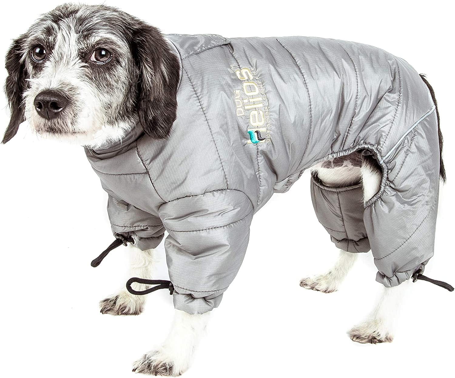 DOGHELIOS 'Thunder-Crackle' Full-Body Bodied Waded-Plush Adjustable and 3M Reflective Pet Dog Jacket Coat W/ Blackshark Technology, Medium, Blue Wave Animals & Pet Supplies > Pet Supplies > Dog Supplies > Dog Apparel Pet Life, LLC. Grey 1 Small