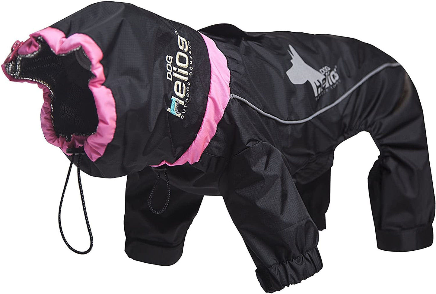 DOGHELIOS 'Weather-King' Windproof Waterproof and Insulated Adjustable Full Bodied Pet Dog Jacket Coat W/ Heat Retention Technology, Medium, Black Animals & Pet Supplies > Pet Supplies > Dog Supplies > Dog Apparel Pet Life, LLC. Black 1 Medium