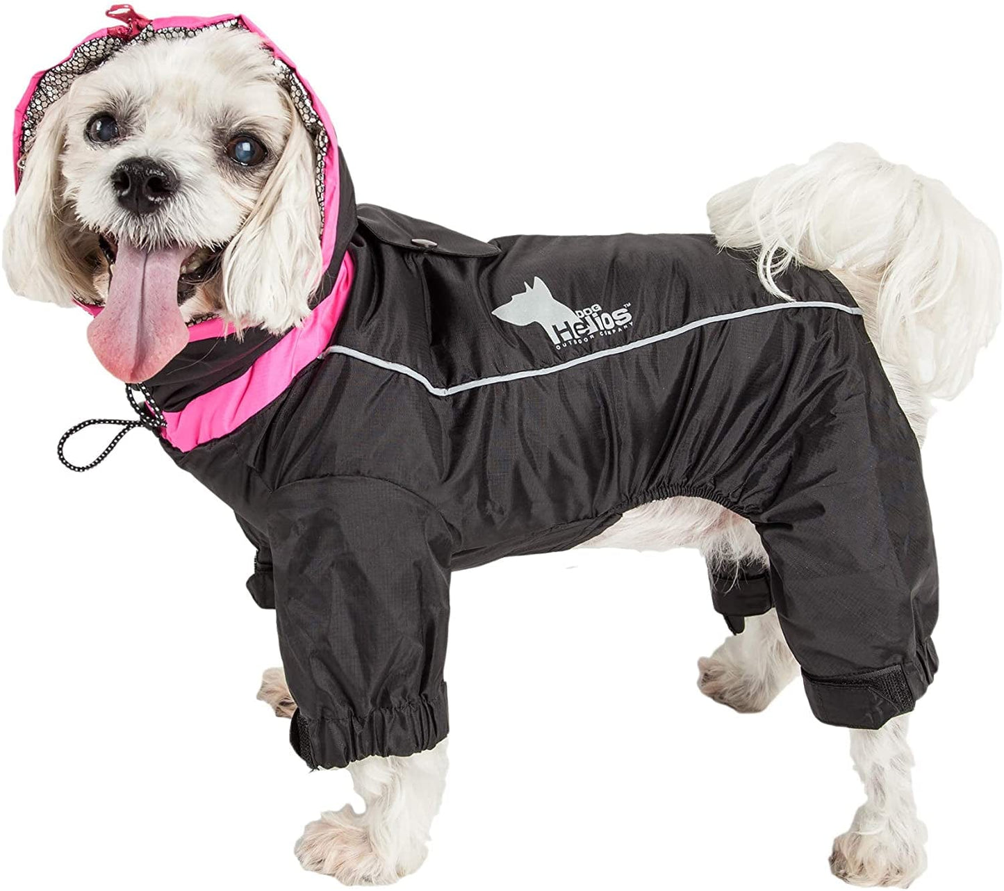 DOGHELIOS 'Weather-King' Windproof Waterproof and Insulated Adjustable Full Bodied Pet Dog Jacket Coat W/ Heat Retention Technology, Medium, Black Animals & Pet Supplies > Pet Supplies > Dog Supplies > Dog Apparel Pet Life, LLC.   