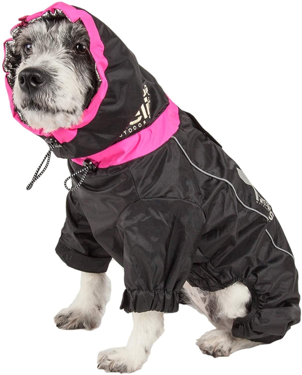 DOGHELIOS 'Weather-King' Windproof Waterproof and Insulated Adjustable Full Bodied Pet Dog Jacket Coat W/ Heat Retention Technology, Medium, Black Animals & Pet Supplies > Pet Supplies > Dog Supplies > Dog Apparel Pet Life, LLC.   