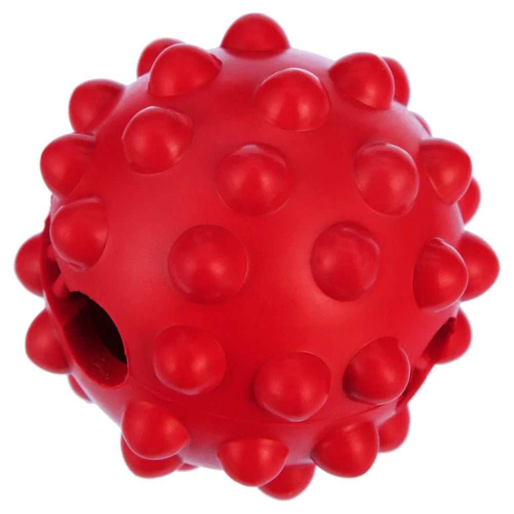 Dogzilla Durable Rubber Dog Treat Ball Toy, Red , Small Animals & Pet Supplies > Pet Supplies > Dog Supplies > Dog Toys Doskocil Manufacturing Co Inc   