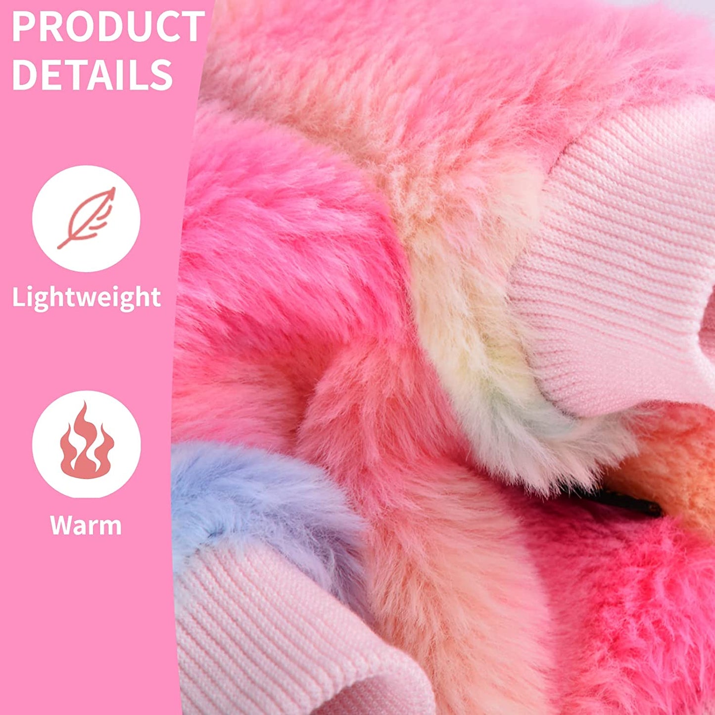 Pink Dog Sweater for Small Dogs Girl Tie Dye Female Dog Sweater Puppy Sweatshirts Doggie Sweaters Winter Dog Clothes Pet Cat Pup Warm Clothing Outfit for Yorkie Chihuahua Coat with Bow-Knot XS Animals & Pet Supplies > Pet Supplies > Dog Supplies > Dog Apparel Yikeyo   