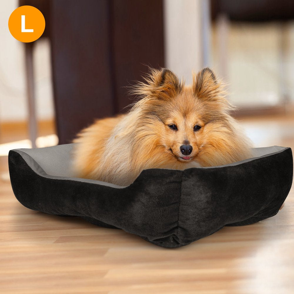 Imountek Pet Dog Bed Soft Warm Fleece Puppy Cat Cushion Black XL Animals & Pet Supplies > Pet Supplies > Cat Supplies > Cat Beds iMountek L Black 