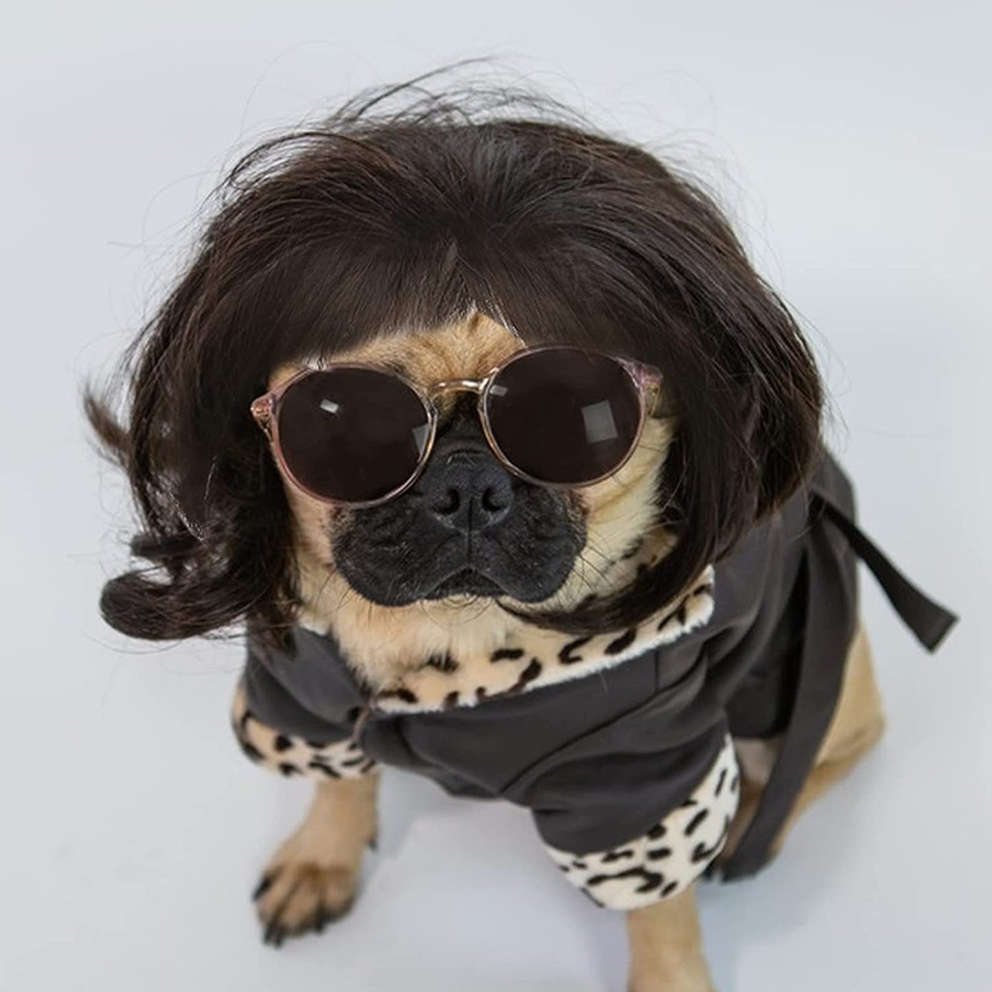 Dog Wig Dog Costume, Funny Dog Cat Cosplay Wig, Dog Costumes Wig for Small Medium and Large Dogs, Hair Wig Dog Dress Up, Dogs Pet Decorations Animals & Pet Supplies > Pet Supplies > Dog Supplies > Dog Apparel Vin Beauty   