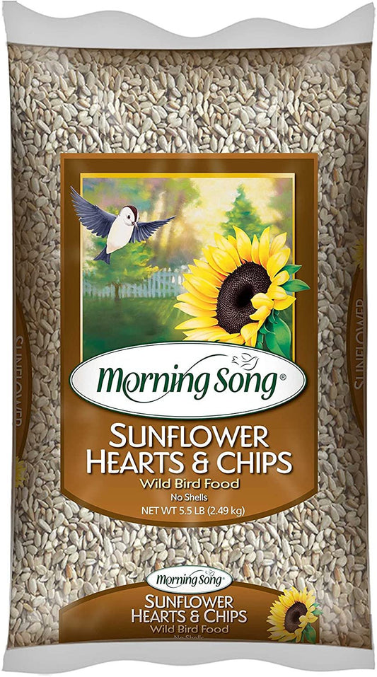 Morning Song 11979 Sunflower Hearts and Chips Wild Bird Food, 5.5-Pound Animals & Pet Supplies > Pet Supplies > Bird Supplies > Bird Food Morning Song   