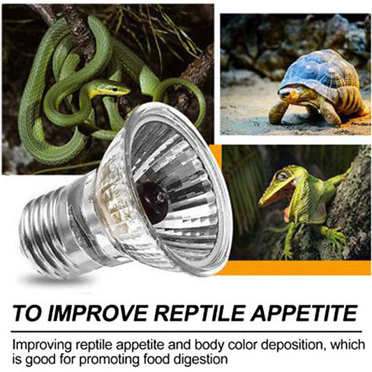 Mybeauty UVA UVB Amphibians Reptiles Bird Snake Light Bulbs Emitter Warming Heating Lamp  MyBeauty 25w Silver 