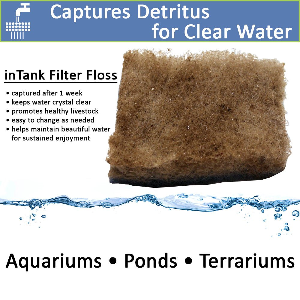 Intank Bonded Poly Aquarium Filter Floss - VALUE PACK (3 PADS) 600 Square-Inches Animals & Pet Supplies > Pet Supplies > Fish Supplies > Aquarium Filters inTank   