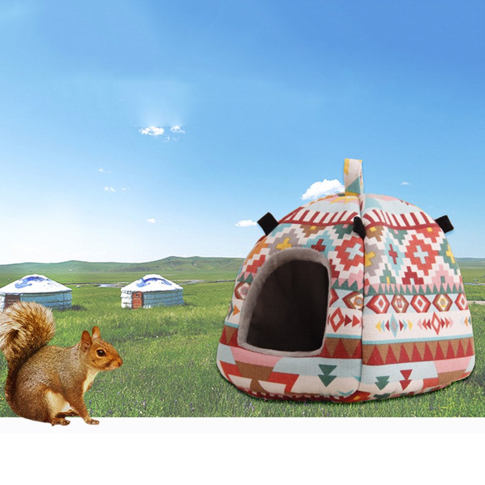 OOKWE Pet Hamster Tent Winter Warm Sugar Glider Hammock Cage Sleeping Bed Small Animal House Habitat Hide Cave Animals & Pet Supplies > Pet Supplies > Small Animal Supplies > Small Animal Habitats & Cages OOKWE   