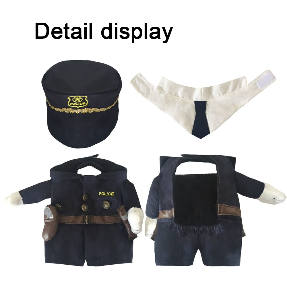 Pet Police Costume Costume Dog Cat Pet Halloween Christmas Prop Dressing up Party Apparel Animals & Pet Supplies > Pet Supplies > Cat Supplies > Cat Apparel Ofspeizc   