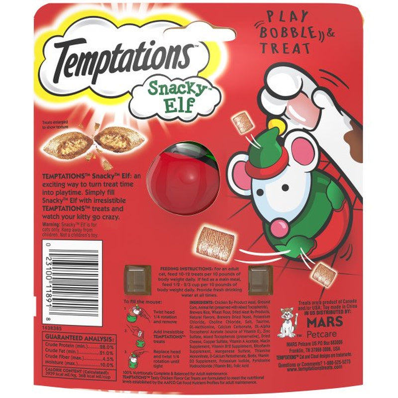 TEMPTATIONS Holiday Dinner & Snacky Elf Soft & Crunchy Adult Treats for Cats, 16 Oz Box Animals & Pet Supplies > Pet Supplies > Cat Supplies > Cat Treats Mars Petcare   