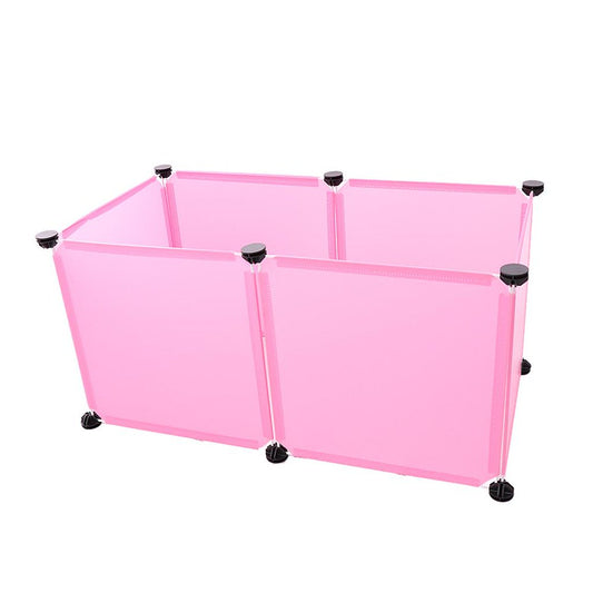 Pet Cage Hamster Dog Small Animal Playpen Run Fence 6 Panel/Set Pink Animals & Pet Supplies > Pet Supplies > Dog Supplies > Dog Kennels & Runs HOMYL 2 Pink  