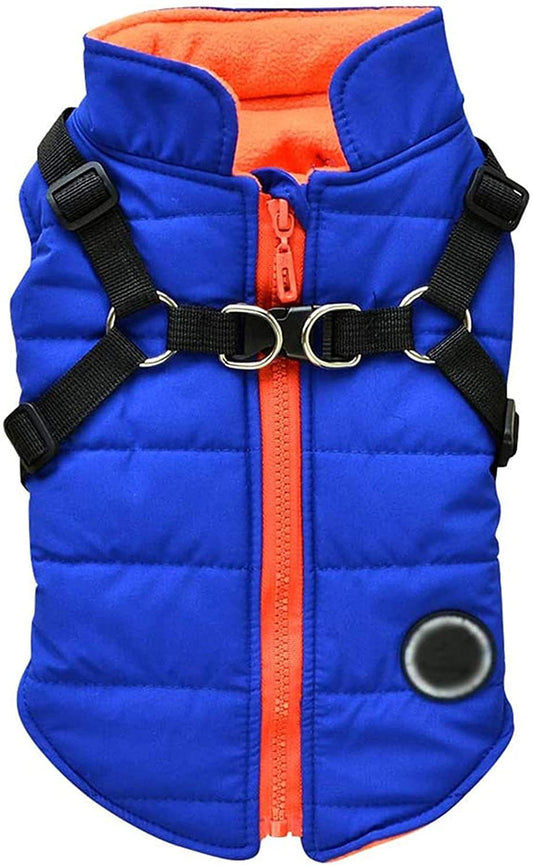 Dog Ostume Pet Cold Weather Dog Coat Warm Winter Dog Clothes Jacket Windproof Pet Clothes Animals & Pet Supplies > Pet Supplies > Dog Supplies > Dog Apparel HonpraD Blue X-Small 