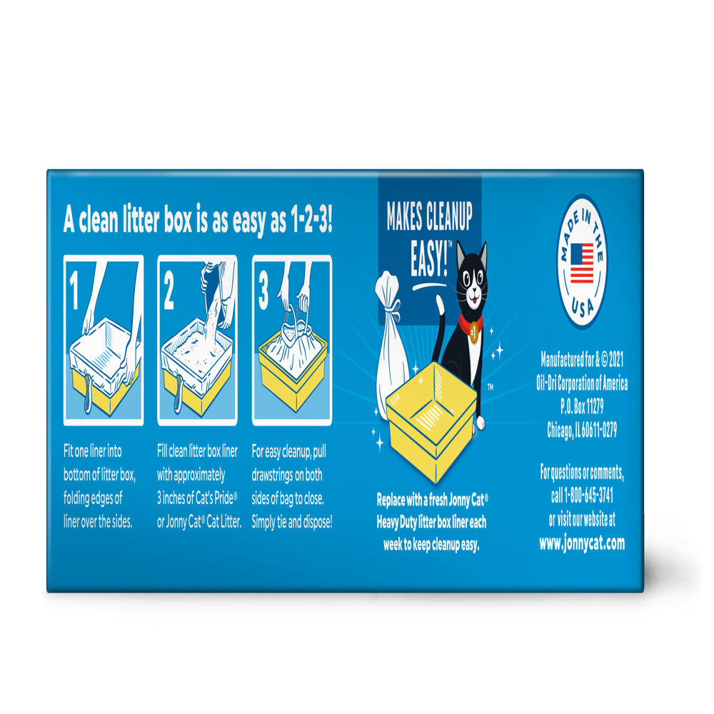 Jonny Cat Heavy Duty Jumbo Cat Litter Box Liners, 5 Count KOL PET