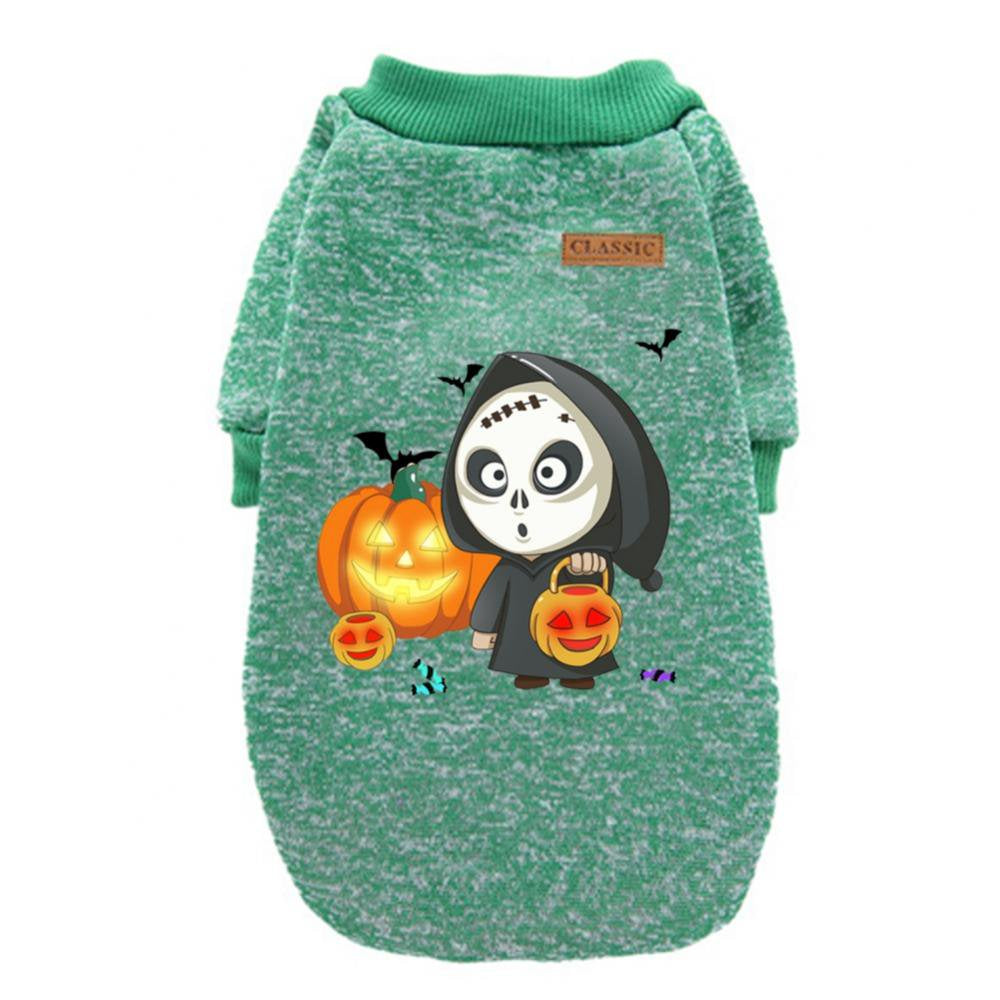 Marinavida Halloween Pet Dog Clothes Puppy Apparel Dog T-Shirts Soft Breathable Small Dog Sweatshirt Outfithalloween Party Costume Decor Animals & Pet Supplies > Pet Supplies > Dog Supplies > Dog Apparel MarinaVida L Green 