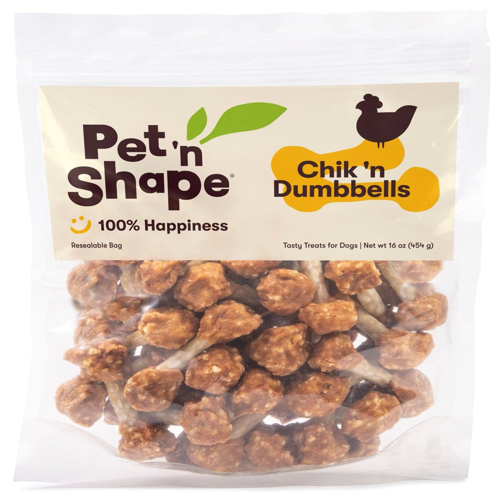 Pet 'N Shape Chik 'N Rice Dumbbells Dog Treats - 2 Pounds Animals & Pet Supplies > Pet Supplies > Dog Supplies > Dog Treats Pet 'n Shape Chicken 16 oz 