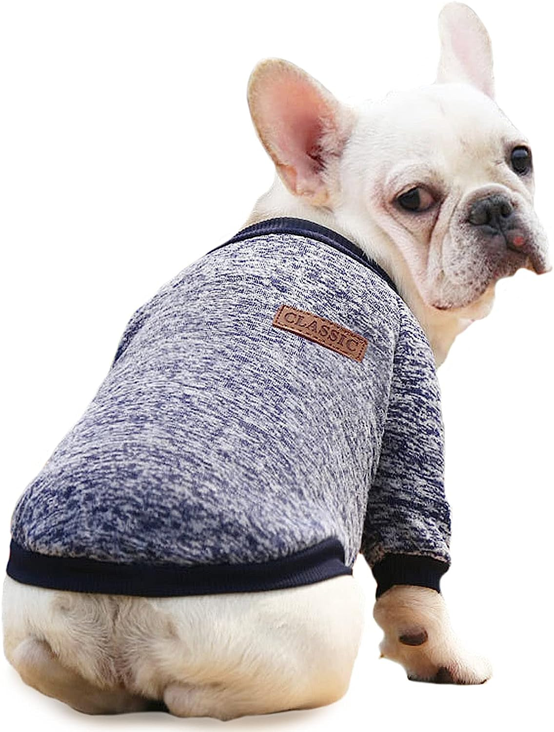 Dog Sweater Classic Dog Sweaters for Small Medium Dogs Warm and Soft Small Dog Sweater Puppy Sweaters for Small Dogs Winter Pet Dog Cat Sweater Clothes for Girls or Boys Animals & Pet Supplies > Pet Supplies > Dog Supplies > Dog Apparel LOVOUS Navy Blue Large (7.7-9.9lbs) 