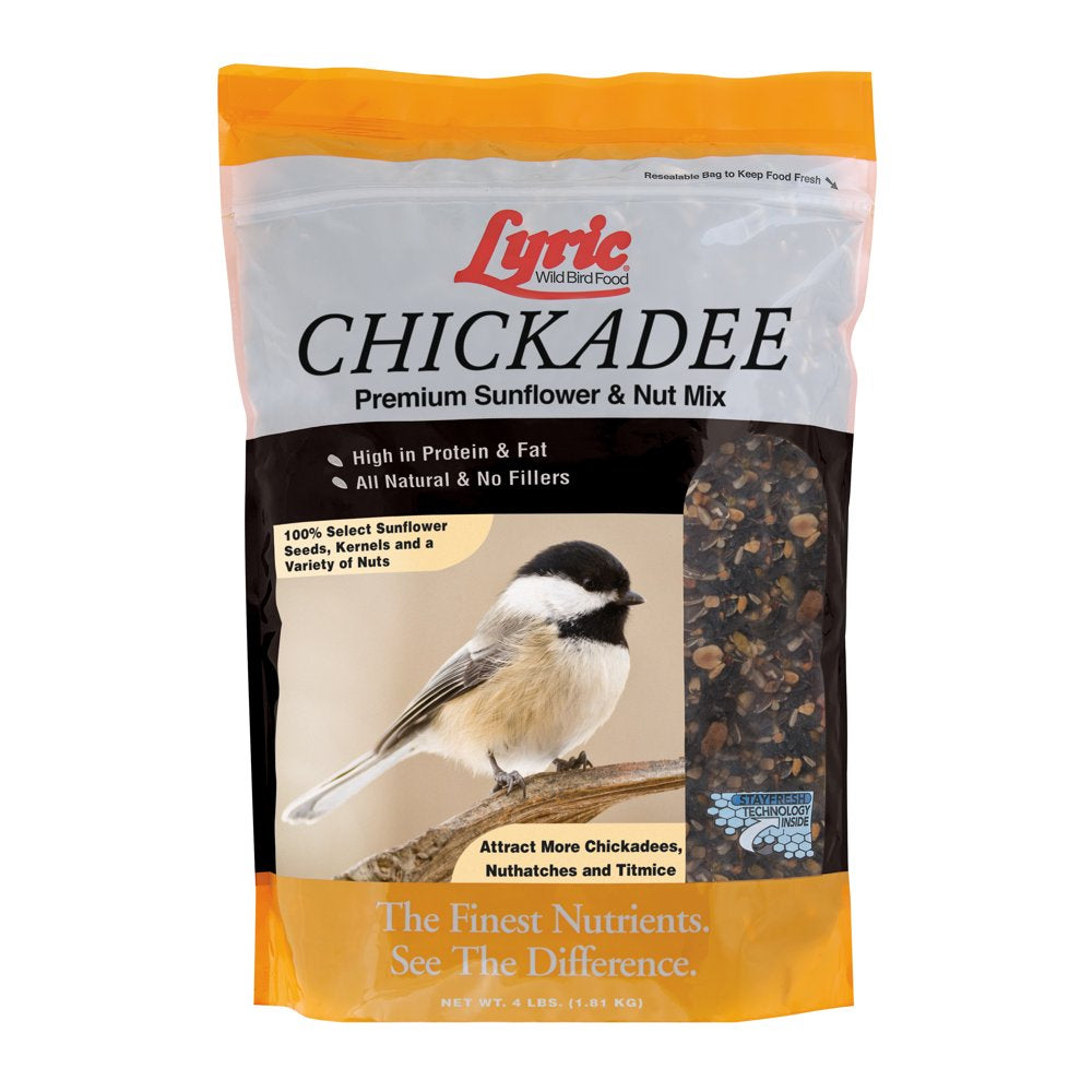 Lyric Chickadee Wild Bird Seed, Sunflower and Nut Bird Food Mix, 4 Lb. Bag Animals & Pet Supplies > Pet Supplies > Bird Supplies > Bird Food Lebanon Seaboard Corporation   