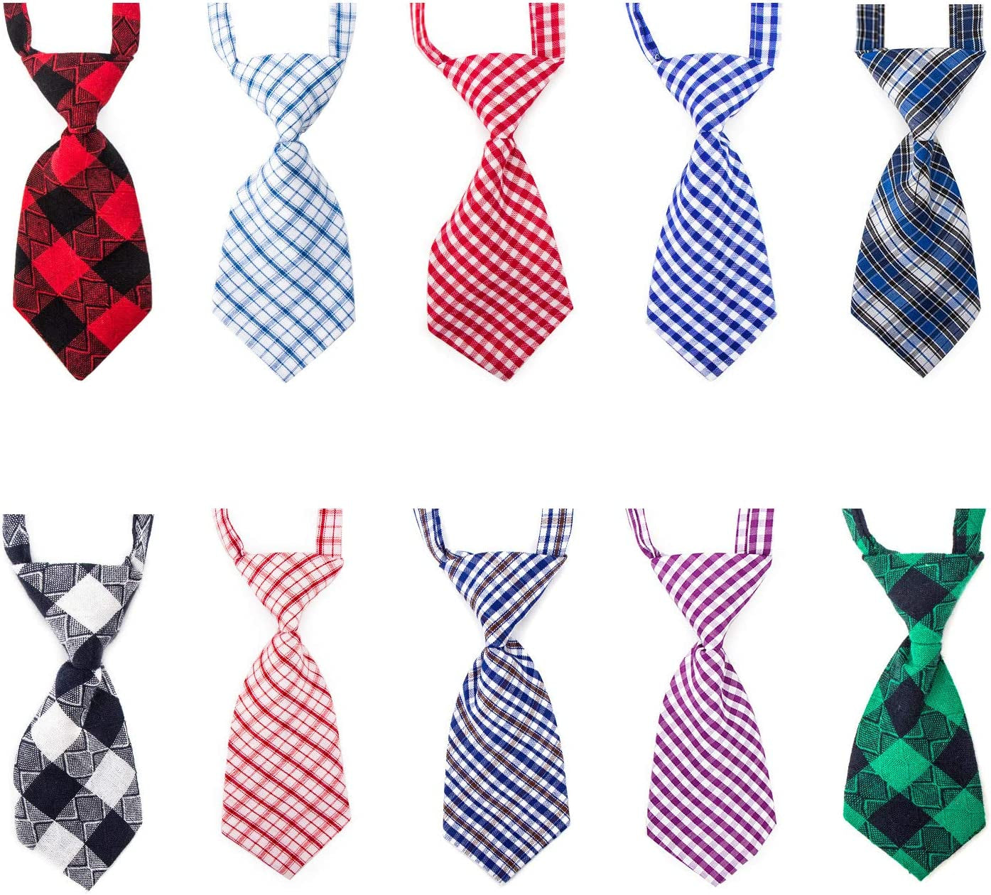 Segarty Small Dog Ties, 40 Pack Adjustable Pet Bow Ties Assorted Pattern for Small Dogs Cats Bowties Puppy Neckties Grooming Bows Festival Photography Holiday Party Valentine Costumes Birthday Gift Animals & Pet Supplies > Pet Supplies > Dog Supplies > Dog Apparel Segarty Multicolor E 10pcs 