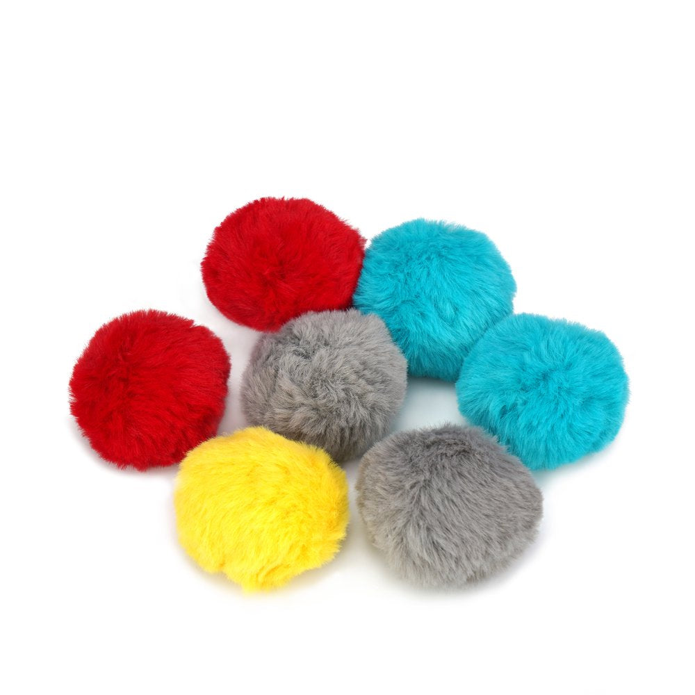 Chiwava 24PCS 1.8" Catnip Furry Cat Toys Ball Soft Pom Pom Balls Kitten Chase Quiet Play Assorted Color Animals & Pet Supplies > Pet Supplies > Cat Supplies > Cat Toys Wonpet Co., Ltd   