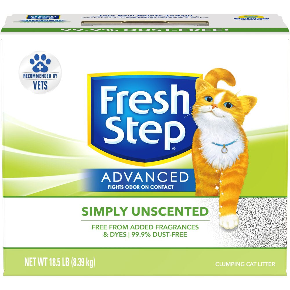 Fresh Step Advanced Simply Unscented Clumping Cat Litter, Vet Recommended, 2 Pack of 18.5 Lb Boxes Animals & Pet Supplies > Pet Supplies > Cat Supplies > Cat Litter The Clorox Company   