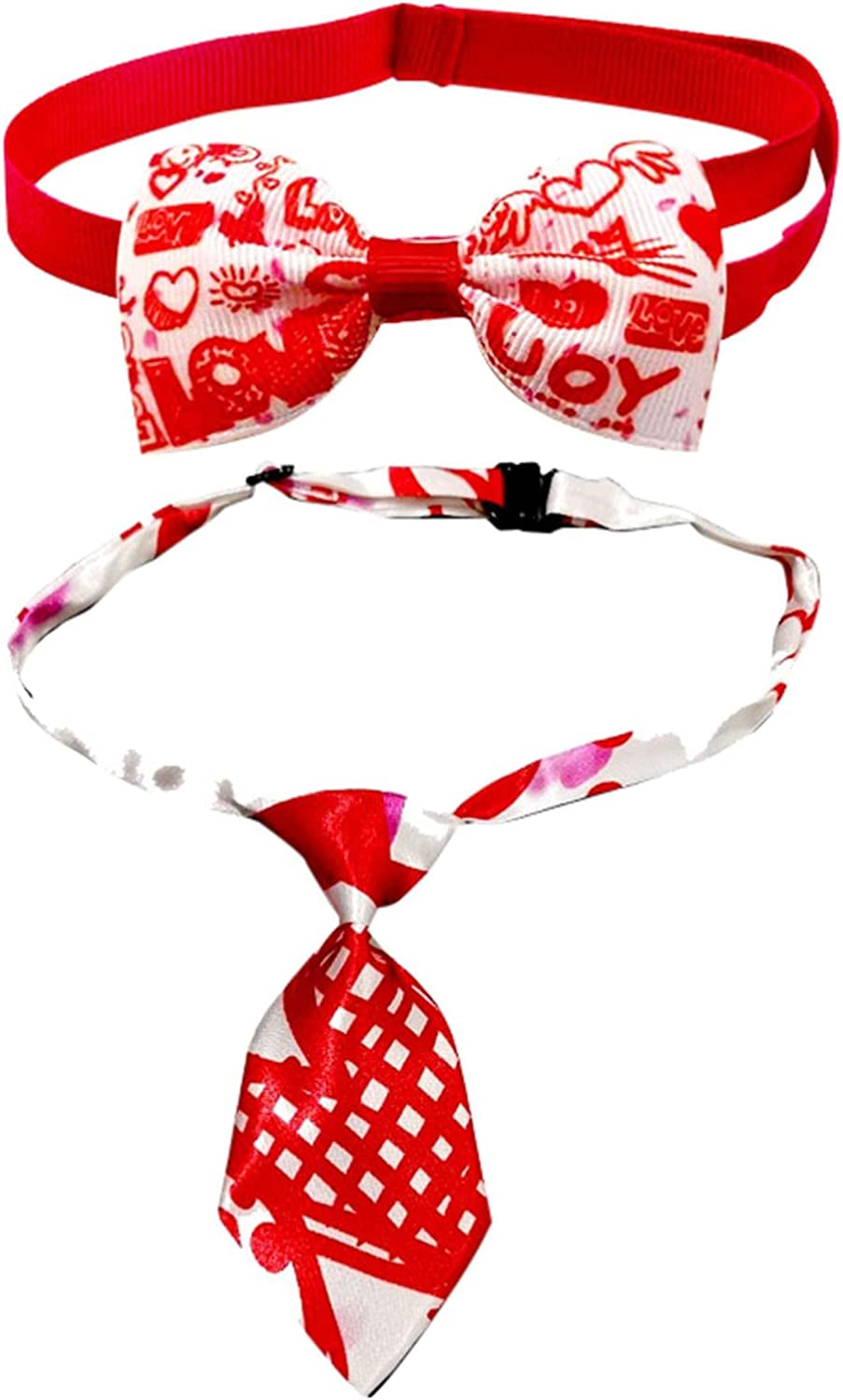 Collar for Dogs Valentine'S Day Pet Tie Festival Cat Dog Small Tie Funny Pet Party Supplies for Dogs Animals & Pet Supplies > Pet Supplies > Dog Supplies > Dog Apparel TTBDWiian C A 