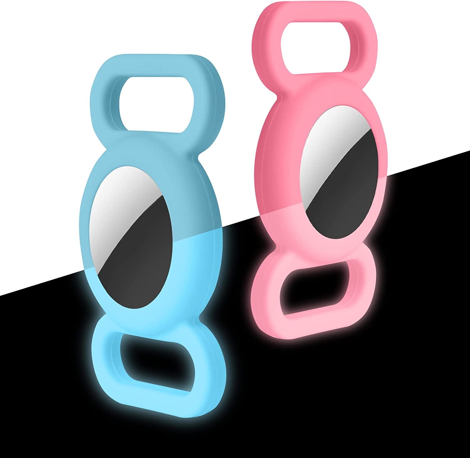 Air Tag Dog Collar Holder(2 Pack), Protective Silicone Pet Collar Case for Apple Airtag 2021, Anti-Lost Air Tag Case Holder Compatible with Cat Dog Collars Charms & Pets Accessories Electronics > GPS Accessories > GPS Cases typecase ‎‎‎‎‎‎‎‎Fluorescent Pink / Blue  