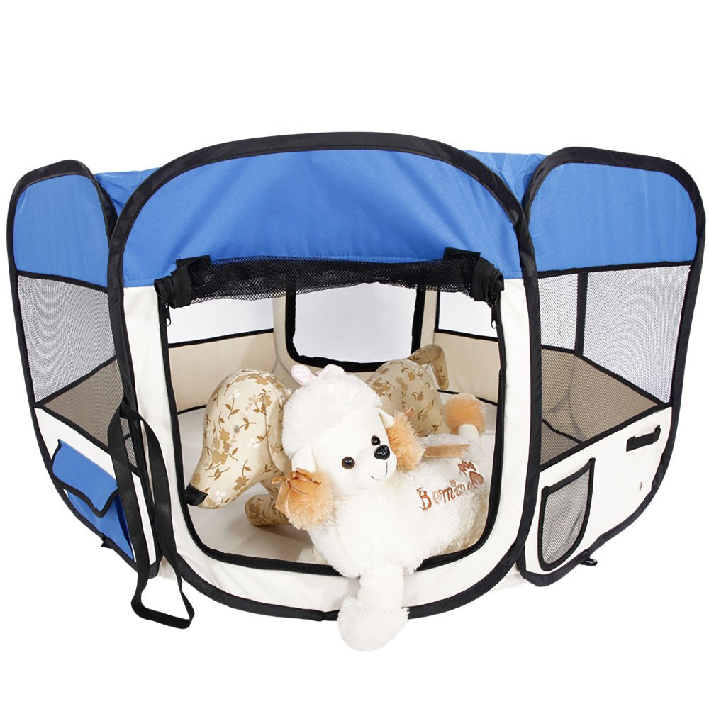 Topcobe Dog Houses for Small Dogs, Waterproof Breathable Bed for Dogs / Cats, 57" Portable Pet Fences for Dogs Animals & Pet Supplies > Pet Supplies > Dog Supplies > Dog Houses Topcobe L Blue 
