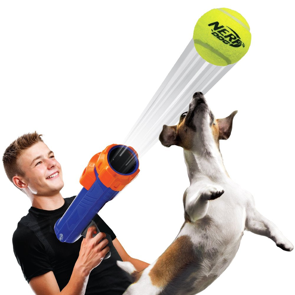 Nerf Dog 16” Tennis Ball Blaster Dog Toy with 4 Balls Animals & Pet Supplies > Pet Supplies > Dog Supplies > Dog Toys Gramercy Products   