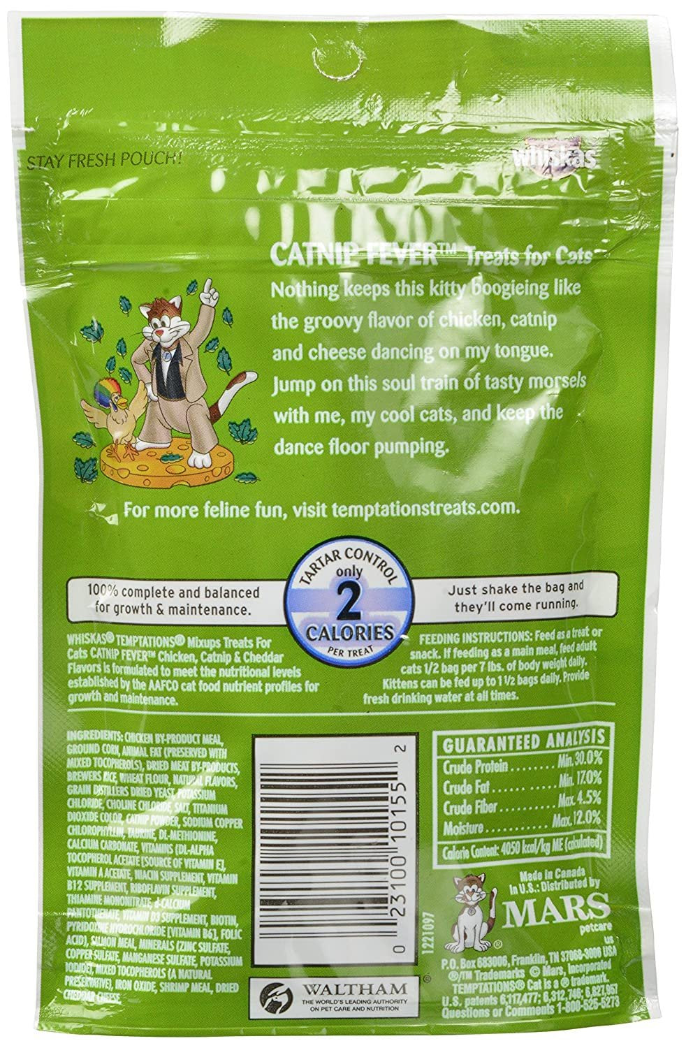 Temptations Cat Treats Mix Ups, Catnip Fever Chicken, Catnip and Cheddar Flavors, 3 Oz Pouch Animals & Pet Supplies > Pet Supplies > Cat Supplies > Cat Treats Mars Petcare   