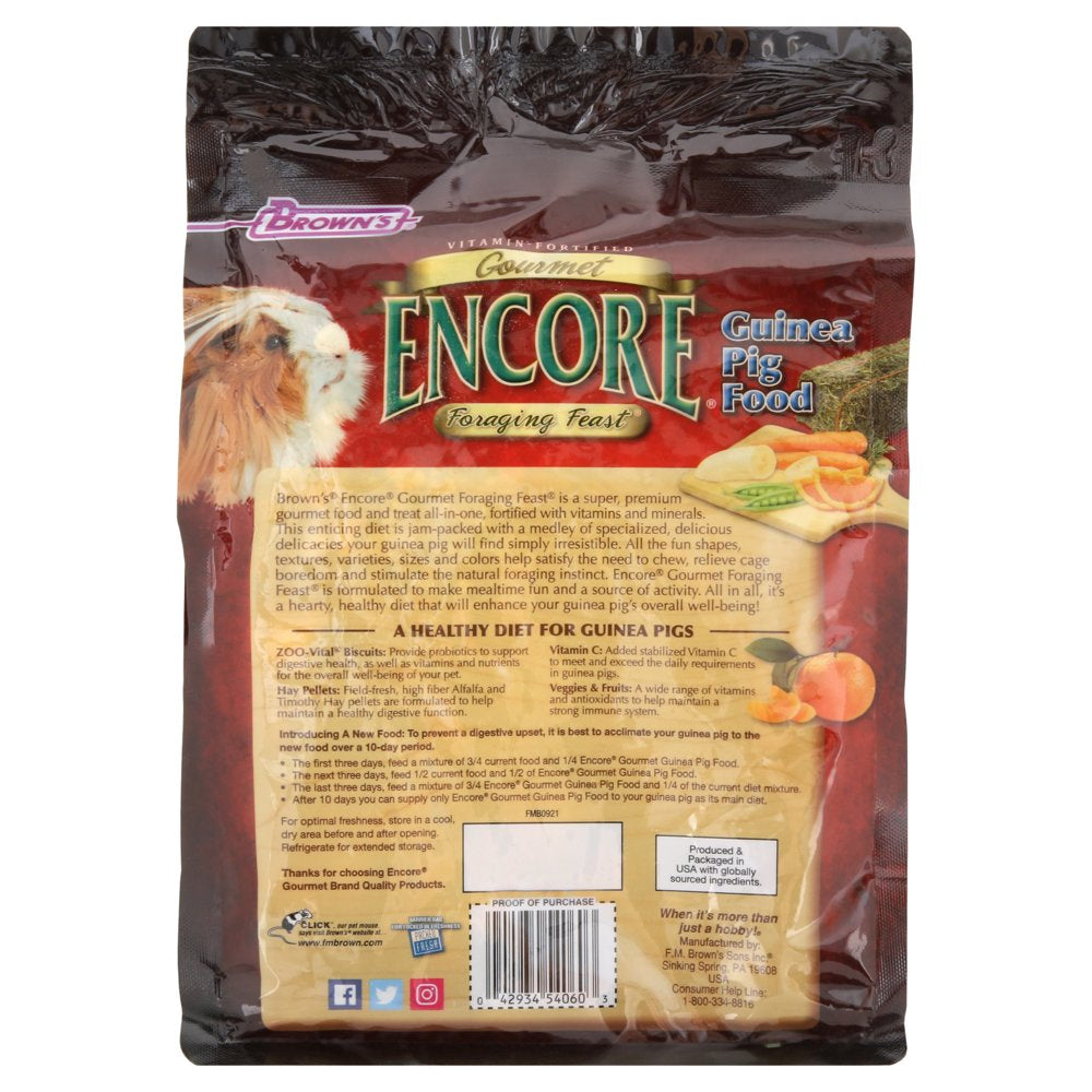 Encore Gourmet Foraging Feast Guinea Pig Food, 4 Lb. Animals & Pet Supplies > Pet Supplies > Small Animal Supplies > Small Animal Food F.M. Brown's Sons, Inc.   