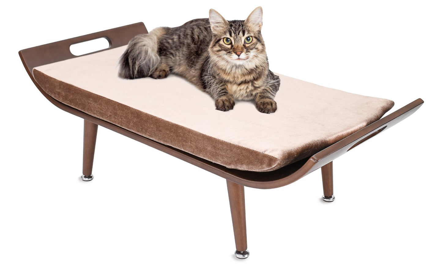 Penn-Plax Cat Walk Furniture: Luxury Lounger Cat Bed – Mid-Century Modern – for All Size Cats Animals & Pet Supplies > Pet Supplies > Cat Supplies > Cat Beds Penn-Plax   