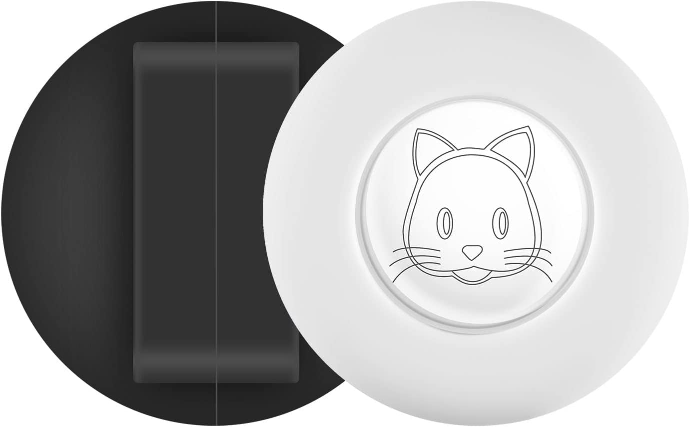 Airtag Cat Collar Holder(2Pack), Silicone Apple Air Tag Case Cover for Smaller than 0.8Inch Pet Collar Harness Loop Cibaabo Electronics > GPS Accessories > GPS Cases Cibaabo Black White  