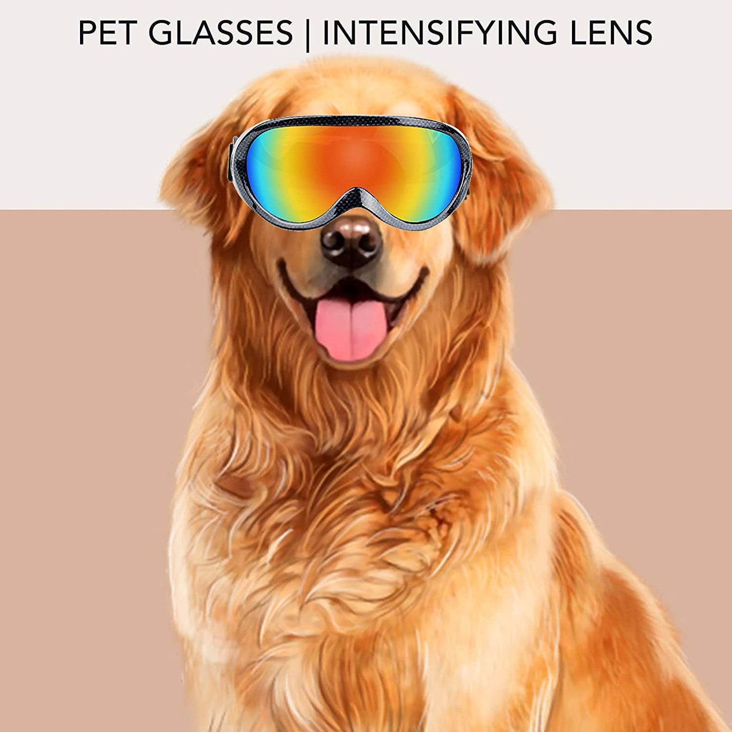 Dog Goggles, Dog Sunglasses Dog Ski Goggles Uv Protection Windproof Pet Sunglasses with Adjustable Strap for Medium Large Dog Animals & Pet Supplies > Pet Supplies > Dog Supplies > Dog Apparel Luqeeg   